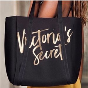Victoria's Secret Insulated Cooler / Tote Bag - Black & Gold